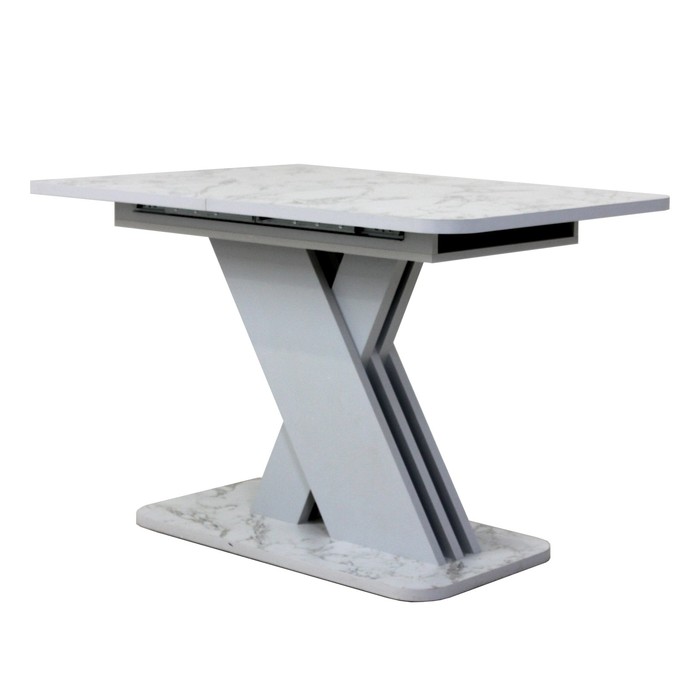 Стол обеденный раздвижной «Аврора», 1200(1600)×750×755 мм, цвет сабия / серый
