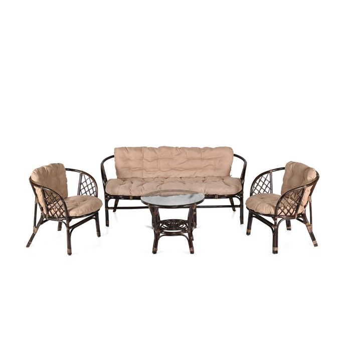 Набор мебели Багамы XL коричневый, бежевый набор мебели багамы премиум мини медовый