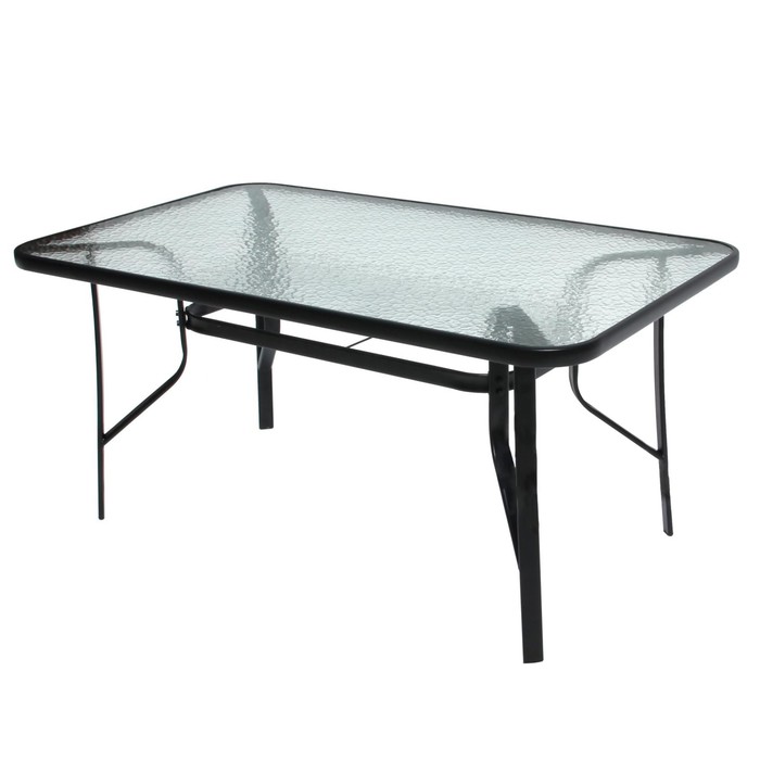 

Стол прямоугольный, каркас черный, столешница стекло, 150 х 90 х 71 см
