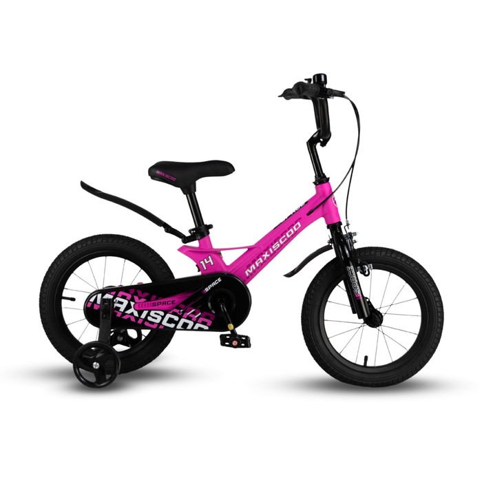Велосипед 14'' Maxiscoo SPACE Стандарт Плюс, цвет Ультра-розовый Матовый велосипед 14 maxiscoo cosmic стандарт плюс цвет розовый матовый