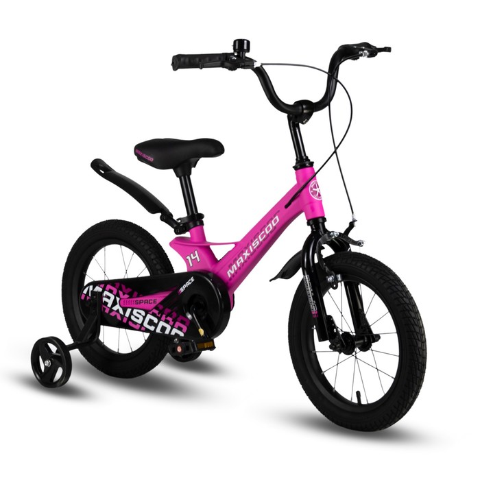 фото Велосипед 14'' maxiscoo space стандарт плюс, цвет ультра-розовый матовый
