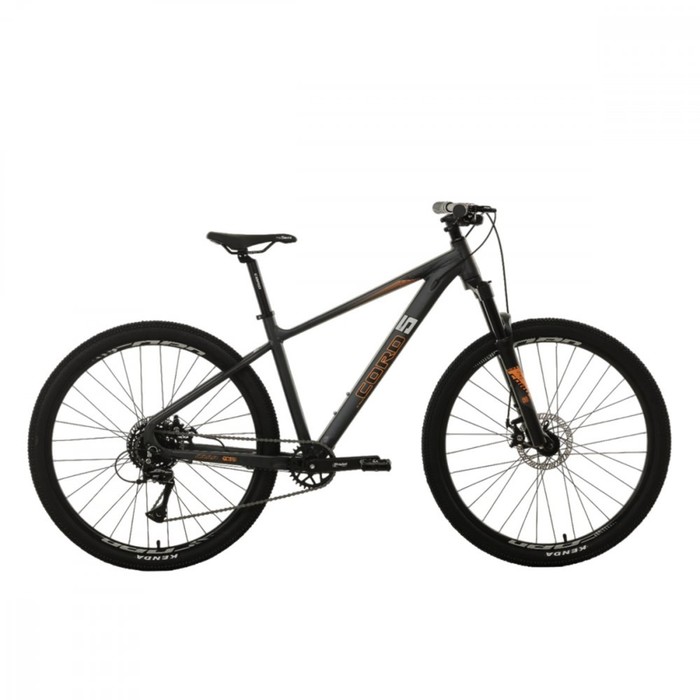 Велосипед 27,5'' Cord 5BIKE M400, цвет Угольный Антрацит, размер 17'' велосипед cord 5bike 27 5 m400 2024 crd m5 2701 17