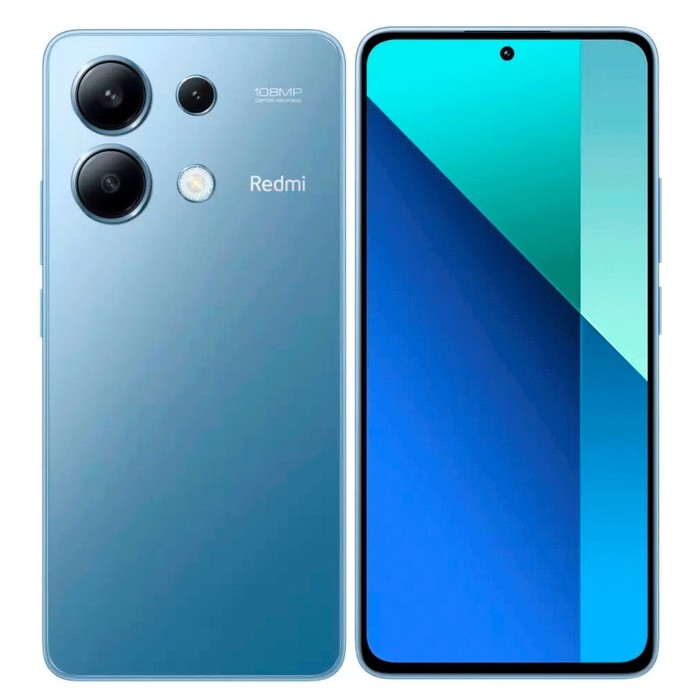 Смартфон Xiaomi Redmi Note 13, 6.67, 6Гб, 128Гб, 108Мп, 16Мп, 2Sim, BT 5.1, 5000мАч, синий