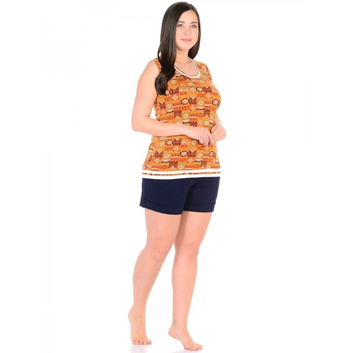 Блуза женская «Раиса», размер 46, цвет оранжевый