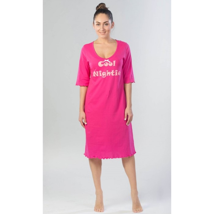 Ночная сорочка женская Cool night, размер 50, цвет фуксия фото