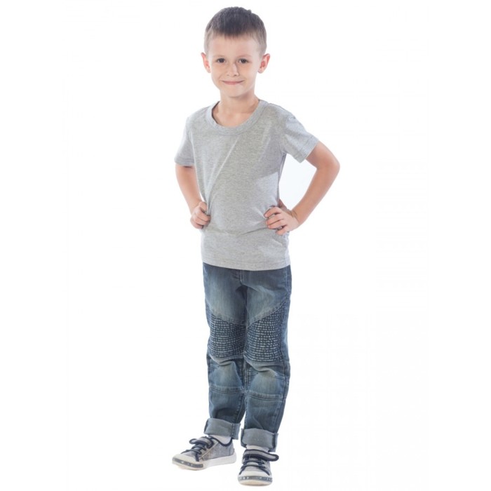 фото Футболка детская, рост 116 см, цвет серый меланж klery