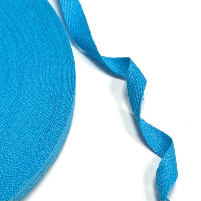 Лента киперная, ширина 1 см, цвет ярко-голубой
