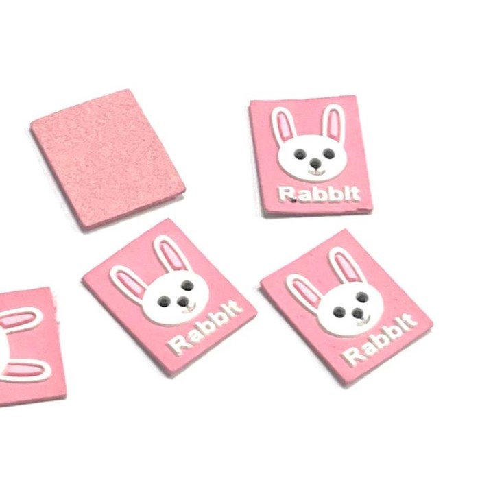

Нашивка Rabbit, размер 2x2,5 см, цвет розовый