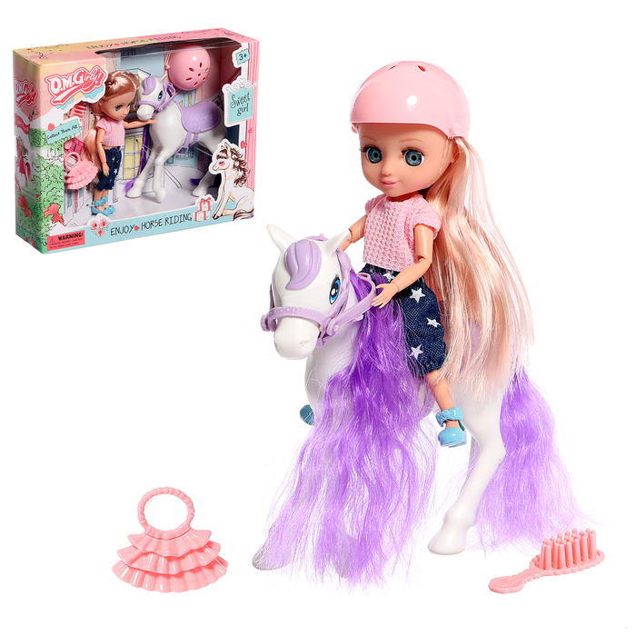Кукла-малышка «Маша» с лошадкой и аксессуарами, МИКС кукла малышка кэтти с машиной и аксессуарами цвета микс