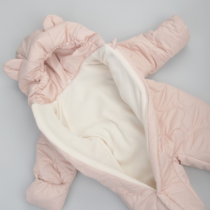 фото Комбинезон демисезонный детский «аванти-1», рост 62-68 см, цвет розовая пудра kinderlitto
