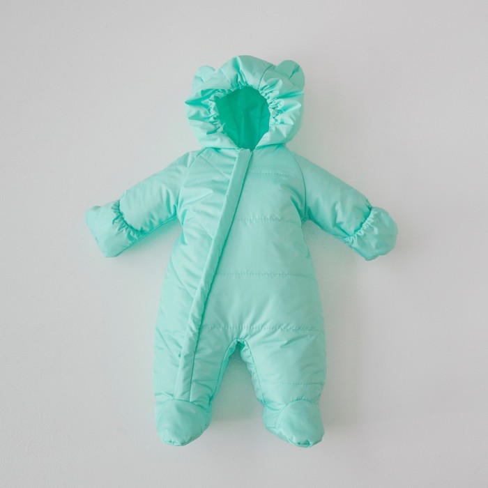 фото Комбинезон демисезонный детский «топтыжка», рост 74-80 см, цвет мята kinderlitto