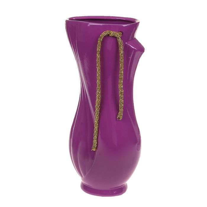 Ваза "Лиана" средняя, фиолетовая, глянец