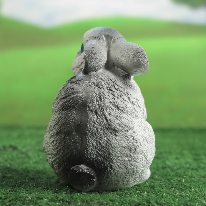 Садовая фигура "Зайчишка" малая, бело-серая