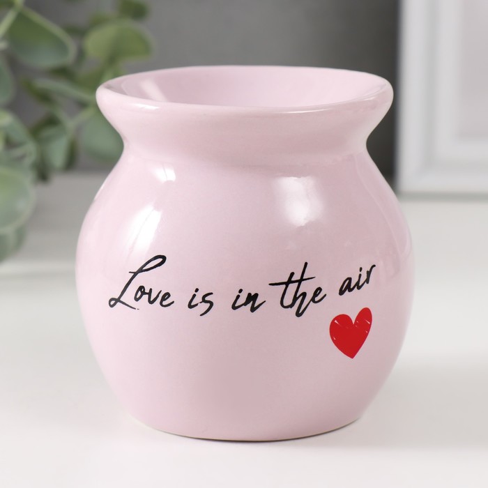 Аромалампа керамика Love is in the air сиреневая 7,2х7,2х7,8 см тандыр in terrasa оптимальный керамика
