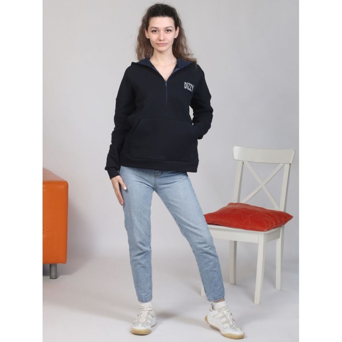 фото Худи женское dizzy, размер 50, цвет тёмно-синий klery