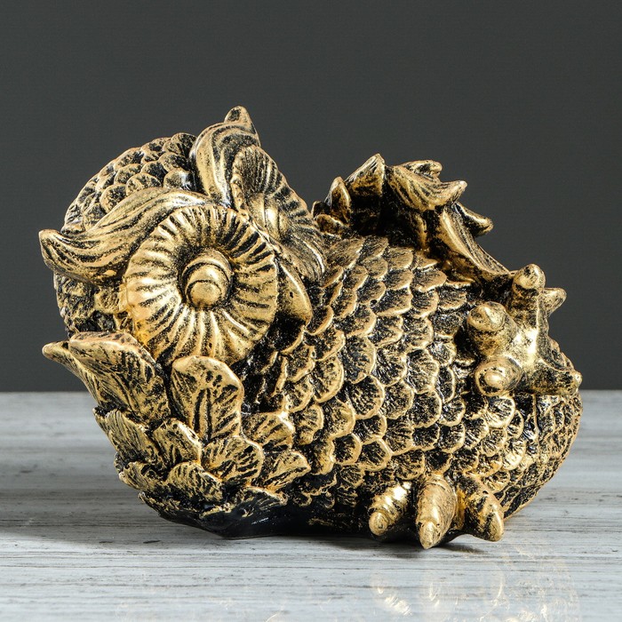 Копилка "Спящая сова" малая, золото