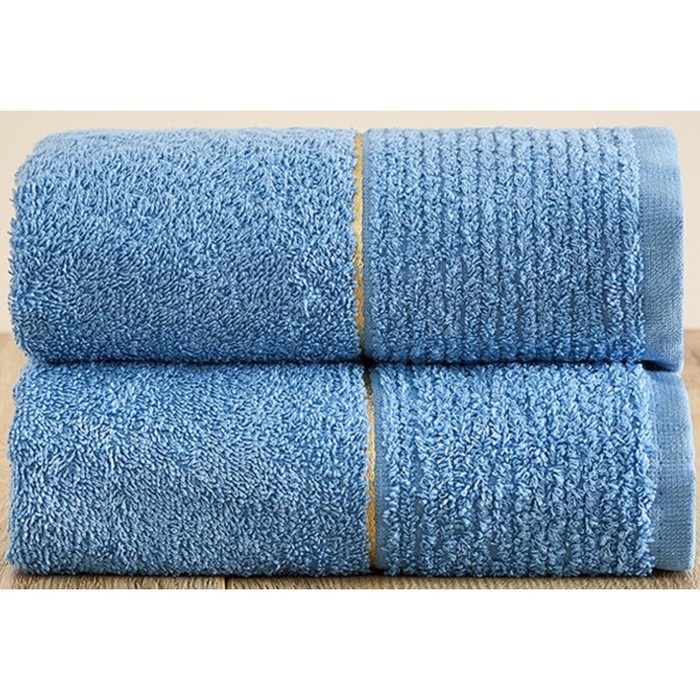Набор махровых полотенец Floox «Злата», размер 50х80 см, 2 шт, цвет голубой
