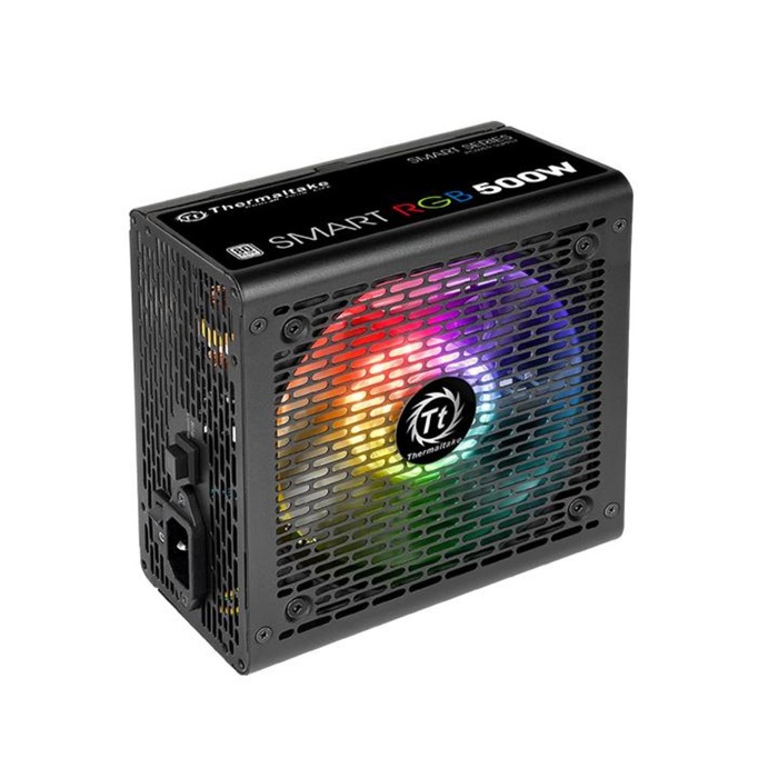 

Блок питания Thermaltake ATX 500W Smart, 24+4+4pin, APFC, 120 мм fan, color LED 6xSATA, RTL 937187