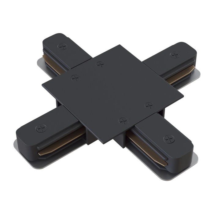 Коннектор Х-образный для встраиваемой трековой системы Technical TRA002CX-11B, 13х13х2 см, цвет чёрный