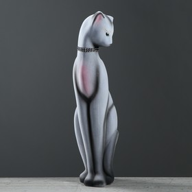 

Копилка "Кошка Багира", покрытие флок, серая, 50 см