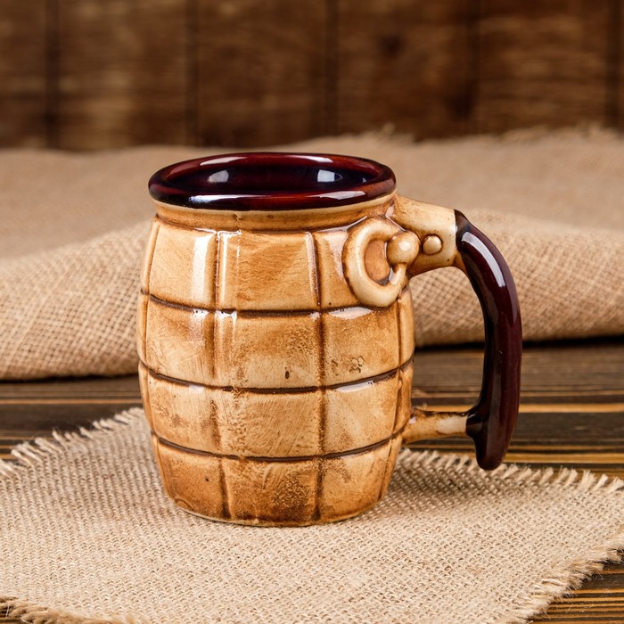 Кружка для пива "Граната глазурь" 0,35 л, микс