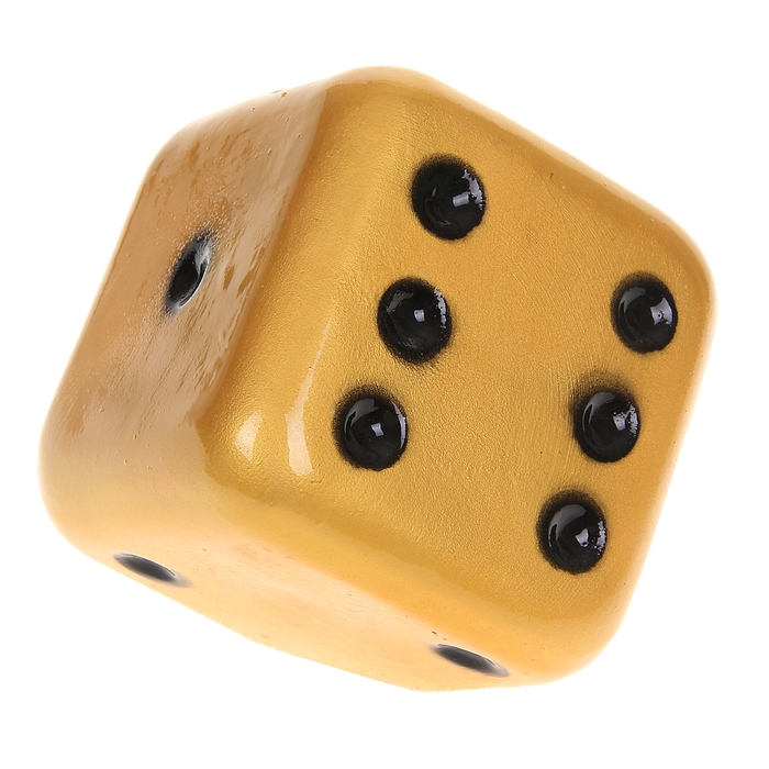 Копилка "Кубик" золотая