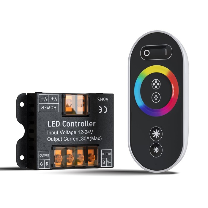 Контроллер для светодиодной ленты RGB Led Strip CLM002, 360Вт, 2,5х5,1х11,2 см, цвет белый