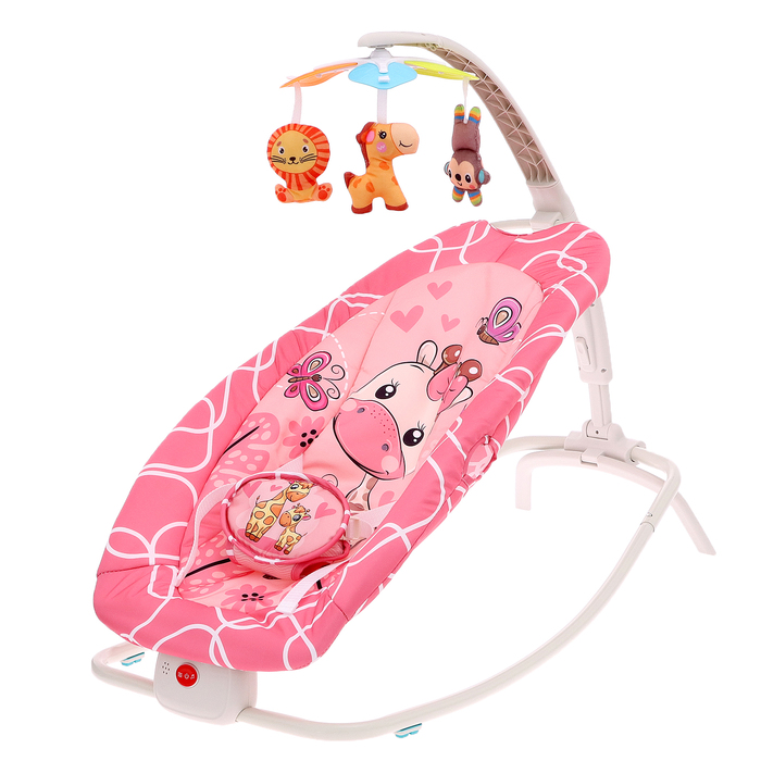 Музыкальное кресло-качалка для новорожденных, цвет розовый качалка улитка цвет розовый