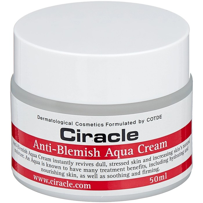 Крем для лица Ciracle Anti Blemish Aqua Cream, увлажняющий, для проблемной кожи, 50 мл уход за лицом ciracle крем для проблемной кожи anti blemish aqua cream