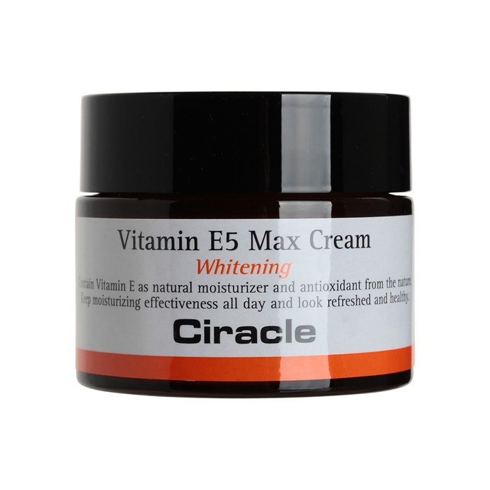Крем-витамин для лица Ciracle Vitamin E5 Max Cream, осветляющий, 50 мл крем для лица осветляющий vitamin e5 max cream whitening 50мл