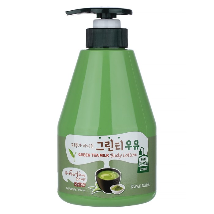 Лосьон для тела с ароматом зеленого чая Kwailnara Green Tea Milk Body Lotion 560g