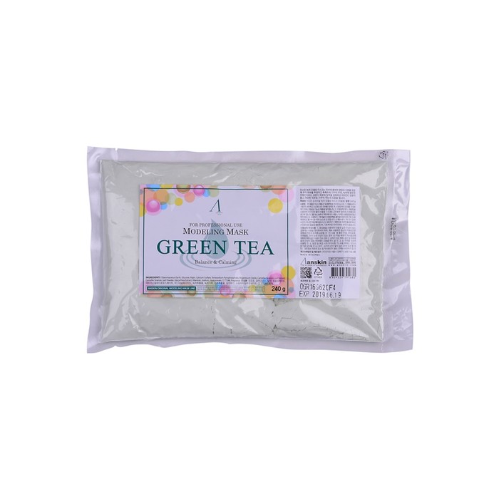 фото Маска альгинатная anskin green tea modeling mask, успокаивающая, 240 г