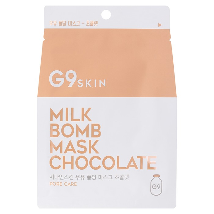 Маска для лица тканевая G9SKIN MILK BOMB MASK-Chocolate 25мл g9skin тканевая маска milk bomb chocolate 21 мл