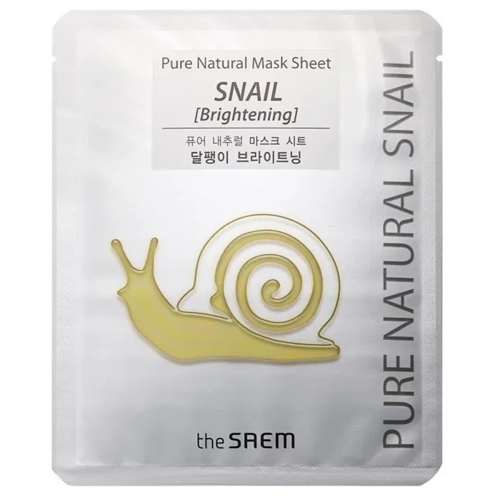 Маска на тканевой основе Pure Natural Mask Sheet (Snail Brightening) маска на тканевой основе для лица улиточная сияние the saem pure natural mask sheet [snail brightening ] 1 шт