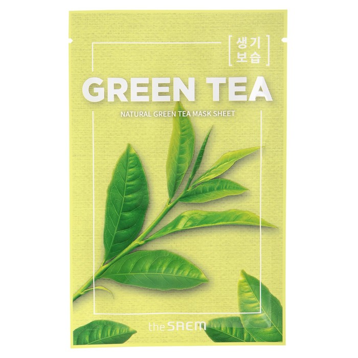 

Маска для лица тканевая The Saem Natural Mask Green Tea, 21 мл