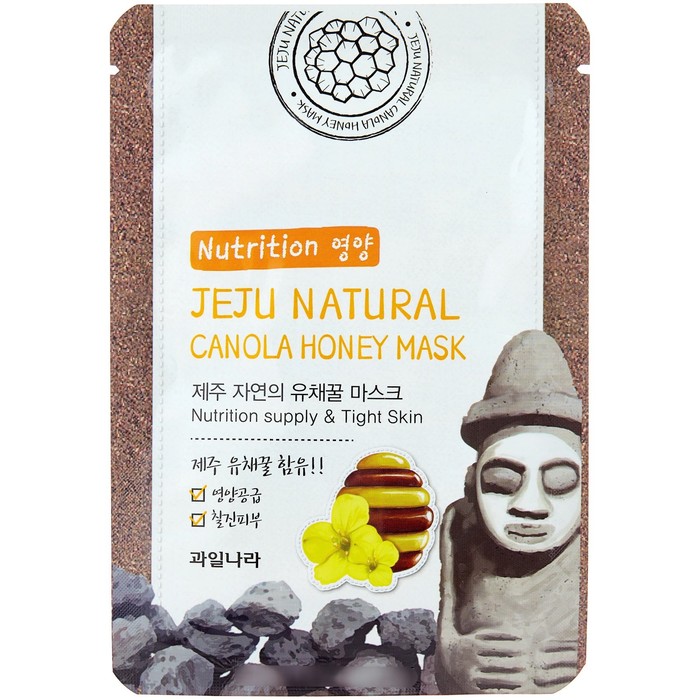 Маска на тканевой основе для лица питательная Jeju Nature's Canola Honey Mask 20 мл snp jeju rest canola mask