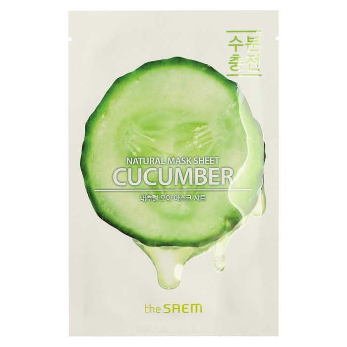Маска для лица тканевая The Saem Natural Mask Sheet Cucumber, 21 мл