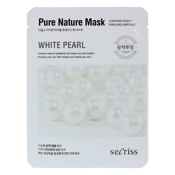 Маска тканевая Anskin Secriss Pure Nature White Pearl, 25 мл