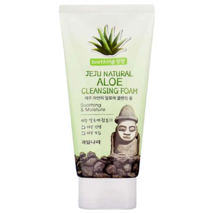 Пенка для лица Jeju Natural Aloe Cleansing Foam 120гр цена и фото
