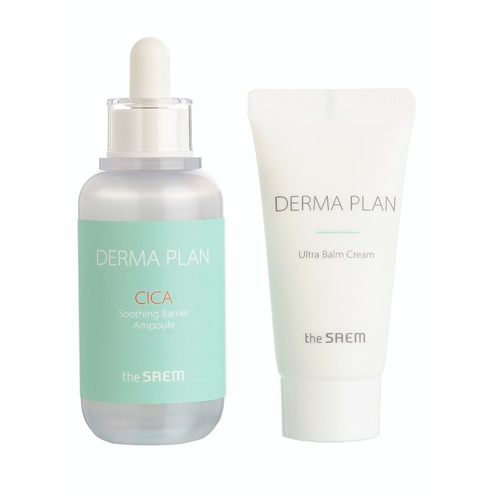 

Набор косметический The Saem Derma Plan Cica, 2 предмета: сыворотка 50 мл, крем-бальзам 31 мл