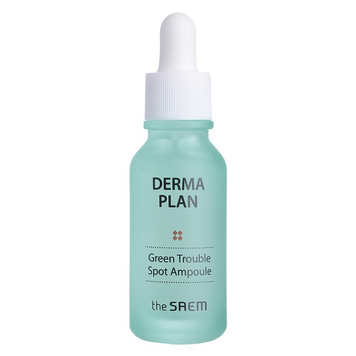 Сыворотка для лица точечная для проблемной кожи Derma Plan Green Trouble Spot Ampoule, 20 мл 10087 сыворотка для лица derma plan green trouble spot ampoule 20мл