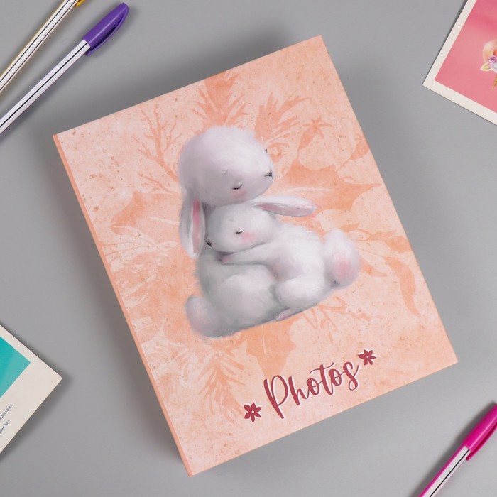 

Фотоальбом на 200 фото 10х15 см, пластик. листы "Bunny life" Заячья жизнь