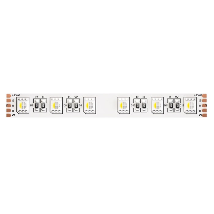 

Светодиодная лента Maytoni, 24В, IP20, 5050, 19,2Вт/м, 3000K, 5 м, свечение RGB+W