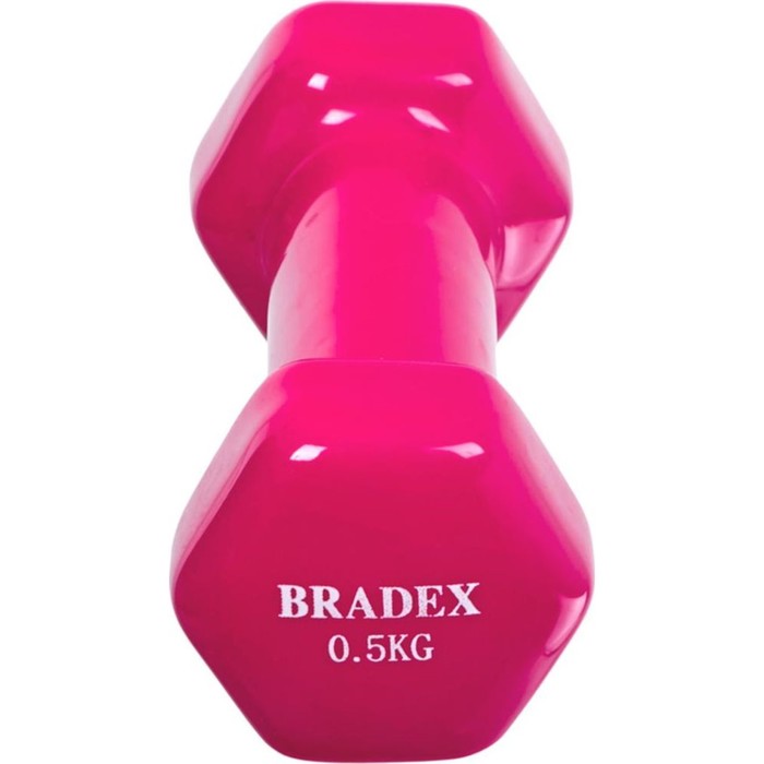 Гантель обрезиненная Bradex SF 0532, розовая, 0.5 кг