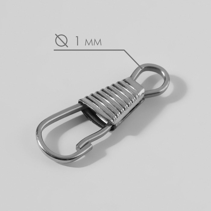 фото Карабин металлический, 25 × 9 мм / 4 мм, цвет серебряный