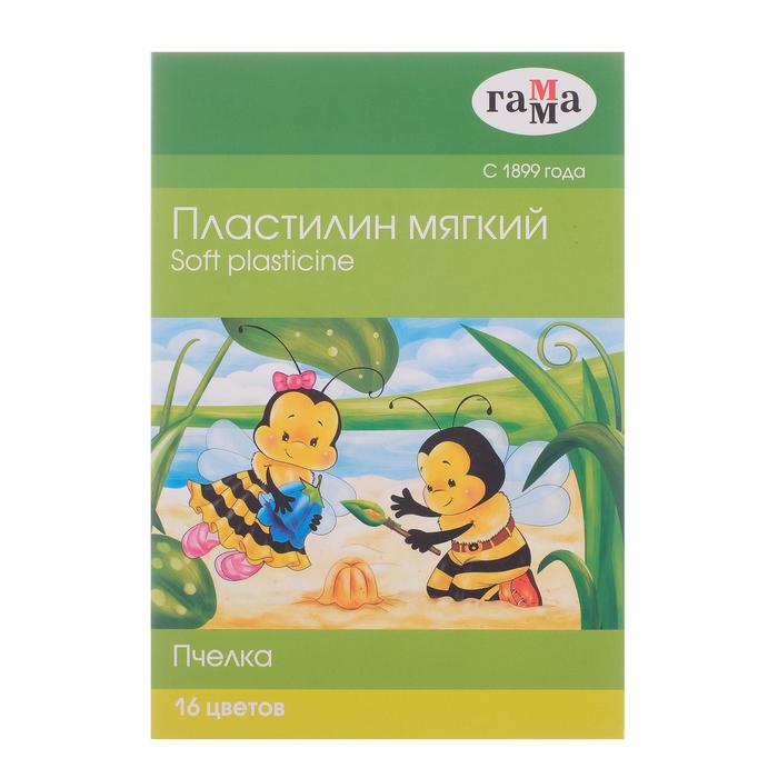 

Пластилин мягкий (восковой) 16 цветов 196 г Гамма "Пчелка", со стеком, картонная упаковка 280030Н