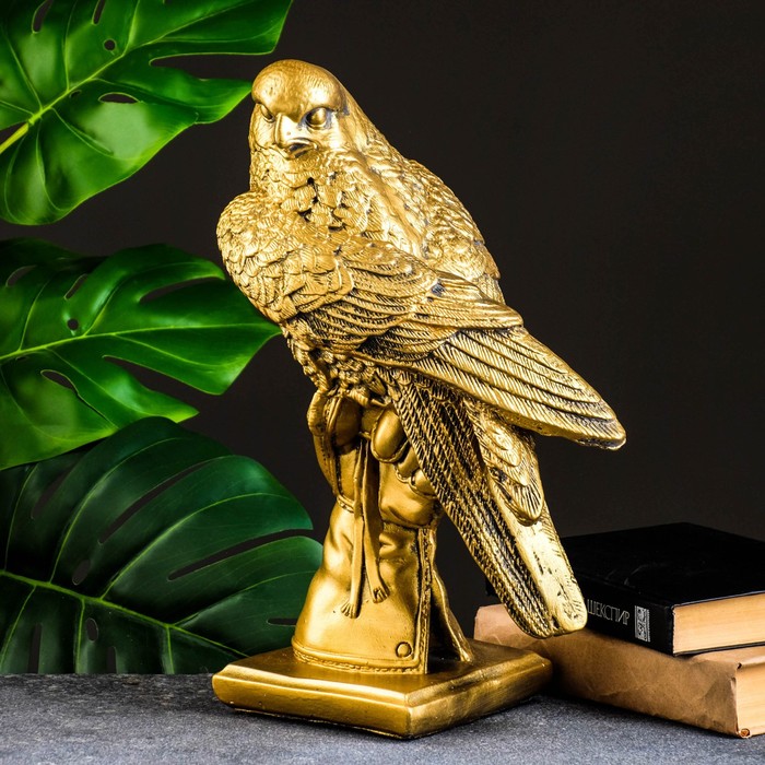 Фигура "Соколиная охота" золото 15 × 22 × 36 см