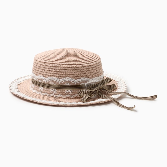 Шляпа для девочки Леди MINAKU, р-р 52, цв.розовый