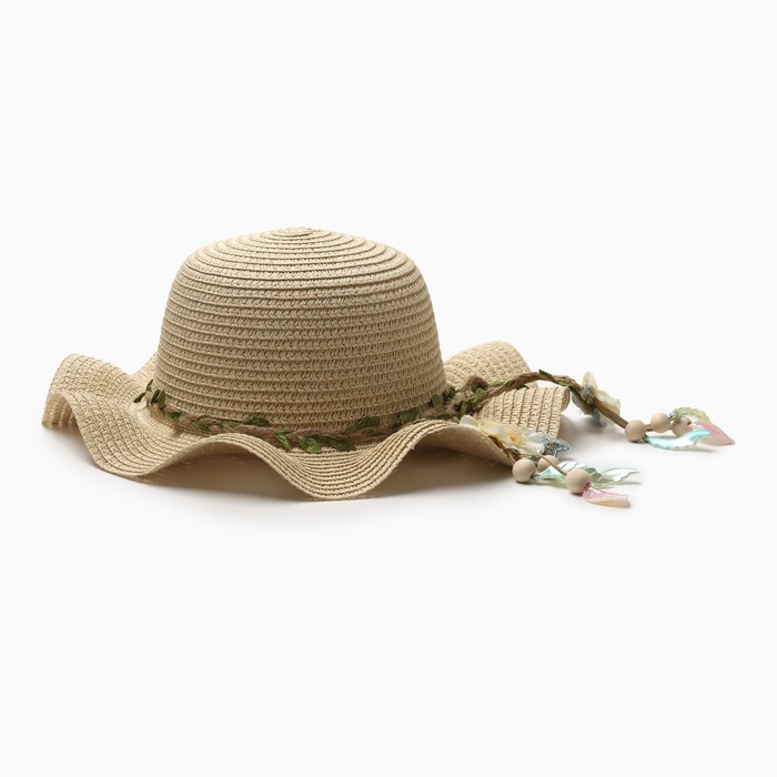 Шляпа для девочки Лианна MINAKU, р-р 52, цв.бежевый