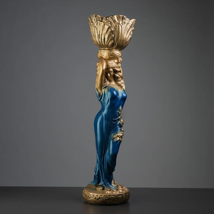 Фигурное кашпо "Девушка" розовое